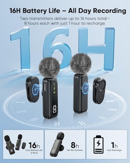 Foto 7 | Foto 7 | Micrófono Lavalier Inalámbrico Jubolion Para Iphone Con Batería - Venta Internacional.