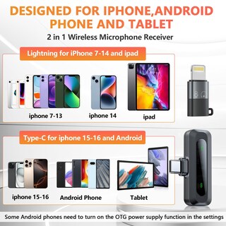 Foto 2 | Foto 2 | Micrófono Lavalier Inalámbrico Cdmvab Para Iphone 15 16 Android - Venta Internacional.
