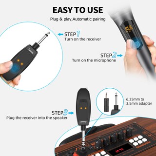 Foto 6 | Foto 6 | Micrófono Inalámbrico Aveek Para Karaoke De 2 4 Ghz Recargable - Venta Internacional.