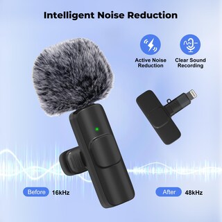 Foto 5 | Foto 5 | Micrófono Inalámbrico Rzeuml Para Iphone/android Con Reducción De Ruido - Venta Internacional.