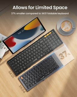 Foto 6 | Foto 6 | Teclado Compacto Plegable Protoarc Xk04 Bluetooth Gris - Venta Internacional.