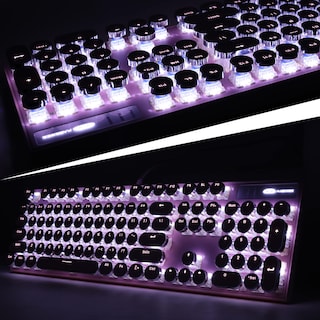 Foto 6 | Foto 6 | Teclado Mecánico Para Juegos Camiysn Typewriter Style Pink - Venta Internacional.