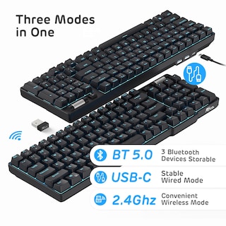 Foto 3 | Foto 3 | Teclado Mecánico Rk Royal Kludge Rk96 90% Inalámbrico Azul - Venta Internacional.