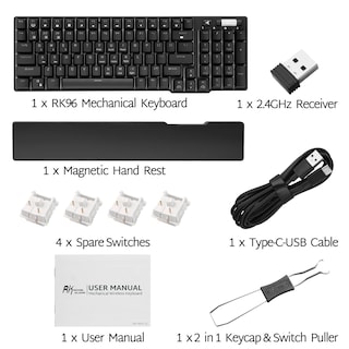 Foto 7 | Foto 7 | Teclado Mecánico Rk Royal Kludge Rk96 90% Inalámbrico Azul - Venta Internacional.