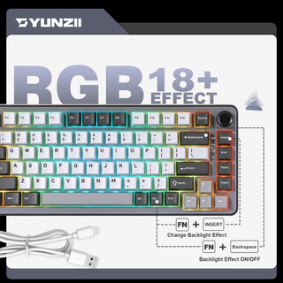 Foto 7 | Foto 7 | Teclado Mecánico Inalámbrico Yunzii B75 Pro Con Perilla Rgb - Venta Internacional.