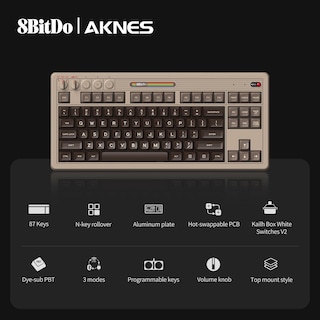 Foto 2 | Foto 2 | Teclado Mecánico Aknes 8bitdo Retro 80% Wireless C64 Ed. - Venta Internacional.