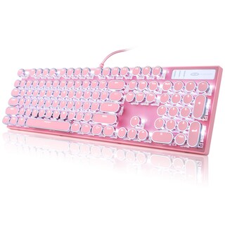 Foto 1 | Foto 1 | Teclado Mecánico Para Juegos Camiysn Typewriter Style Pink - Venta Internacional.