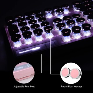 Foto 4 | Foto 4 | Teclado Mecánico Para Juegos Camiysn Typewriter Style Pink - Venta Internacional.