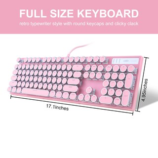 Foto 7 | Foto 7 | Teclado Mecánico Para Juegos Camiysn Typewriter Style Pink - Venta Internacional.