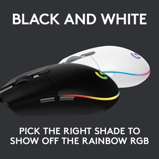 Foto 7 | Foto 7 | Ratón Para Juegos Logitech G203 Con Cable 8 000 Dpi Lightsync Rgb Blanco - Venta Internacional.