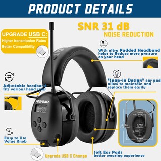 Foto 4 | Foto 4 | Auriculares De Radio Prohear 033 Am Fm Bluetooth 5.4 31db Snr - Venta Internacional.
