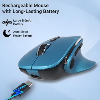 Foto 4 | Foto 4 | Ratón Jiggler Kuyhrf Ergonómico Bluetooth Vertical Azul - Venta Internacional.
