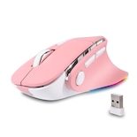 Ratón Jiggler Kuyhrf Ergonómico Bluetooth Vertical Rosa - Venta Internacional.