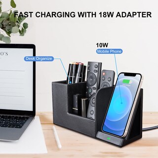 Foto 2 | Foto 2 | Organizador De Escritorio Con Cargador Inalámbrico De 10 W Para Samsung Iphone - Venta Internacional.