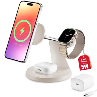 Foto 1 | Foto 1 | Estación De Carga Inalámbrica Zechin 3 En 1 Para Iphone Y Watch - Venta Internacional.