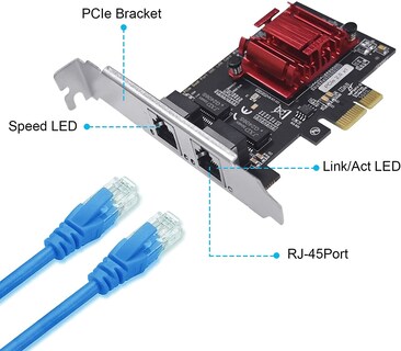 Foto 3 | Foto 3 | Tarjeta De Red Ulansen Dual-port Pcie Gigabit 1000m Para Windows/linux - Venta Internacional.