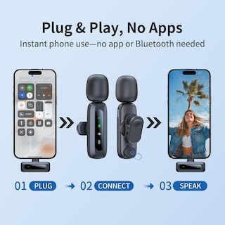 Foto 4 | Foto 4 | Micrófono Lavalier Inalámbrico Uewpv Para Iphone Y Android - Venta Internacional.