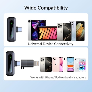 Foto 7 | Foto 7 | Micrófono Lavalier Inalámbrico Uewpv Para Iphone Y Android - Venta Internacional.