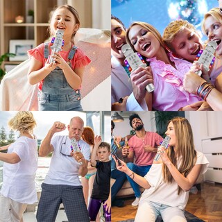 Foto 7 | Foto 7 | Micrófono De Karaoke Bonaok Bluetooth Inalámbrico Q78 Con Led Plateado - Venta Internacional.