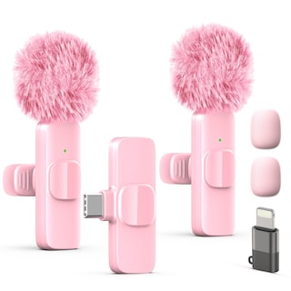 Foto 1 | Foto 1 | Micrófono Inalámbrico Con Solapa Lavalier Lizhuzhong Para Iphone Color Rosa - Venta Internacional.