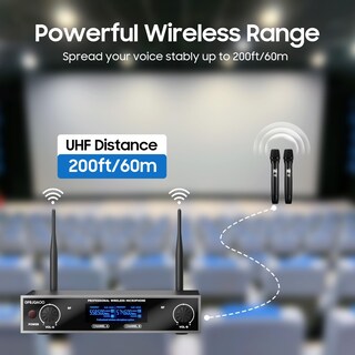Foto 3 | Foto 3 | Sistema De Micrófono Inalámbrico Gpbjqaoo Uhf Professional - Venta Internacional.