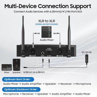 Foto 5 | Foto 5 | Sistema De Micrófono Inalámbrico Gpbjqaoo Uhf Professional - Venta Internacional.