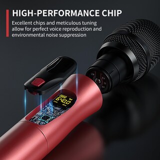Foto 2 | Foto 2 | Sistema De Micrófono Inalámbrico Lotame Dual Mic Alcance De 275 Pies Uhf - Venta Internacional.