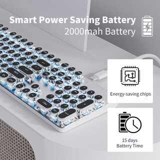 Foto 6 | Foto 6 | Teclado Inalámbrico Para Máquina De Escribir Eweadn Tk950 Bluetooth Negro - Venta Internacional.