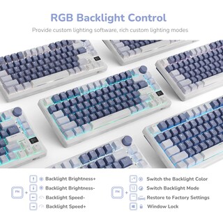 Foto 4 | Foto 4 | Teclado Inalámbrico Para Juegos Rk Royal Kludge M75 Con Pantalla Oled - Venta Internacional.