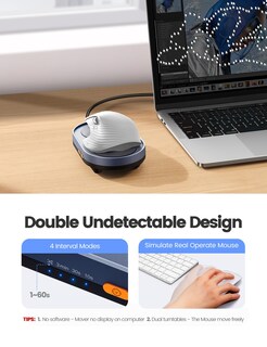 Foto 6 | Foto 6 | Mouse Jiggler Starviky Tocadiscos Doble Silencioso Mecánico - Venta Internacional.