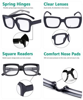 Foto 4 | Foto 4 | Gafas De Lectura Eyekepper Cuadradas De Gran Tamaño Para Mujer X4 - Venta Internacional.