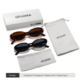 Foto 6 | Foto 6 | Gafas De Sol Gfuiara Ovaladas Fashion Con Protección Uv400 Para Mujeres Y Hombres - Venta Internacional.