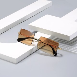 Foto 5 | Foto 5 | Gafas De Sol Aisswzber Fashion Rectangle Sin Montura Uv400 9031 - Venta Internacional.