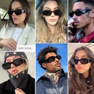 Foto 2 | Foto 2 | Gafas De Sol Haqptul Trendy Rectangle Para Mujer Y Hombre Uv400 - Venta Internacional.