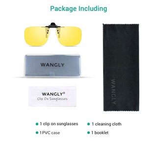 Foto 6 | Foto 6 | Gafas De Sol Plegables Con Clip Wangly Polarizadas Unisex Con Lente Amarilla - Venta Internacional.