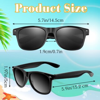 Foto 3 | Foto 3 | Novelty Sunglasses Astaron Black Paquete De 6 Para Adultos Y Adolescentes - Venta Internacional.