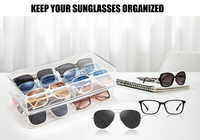 Foto 2 | Foto 2 | Organizador De Gafas De Sol Bopai Acrílico Con Tapa Paquete De 2 - Venta Internacional.