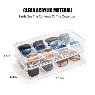 Foto 3 | Foto 3 | Organizador De Gafas De Sol Bopai Acrílico Con Tapa Paquete De 2 - Venta Internacional.