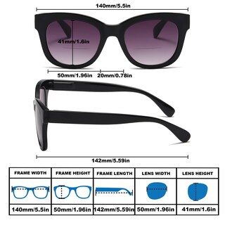 Foto 7 | Foto 7 | Gafas De Sol Zxyoo Bifocales Para Mujer Que Leen Paquete De 3 Unidades +1.5 Uv400 - Venta Internacional.