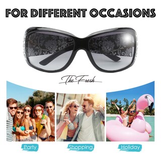 Foto 5 | Foto 5 | Gafas De Sol The Fresh Trendy Classic L702-crystal Negro/floral - Venta Internacional.
