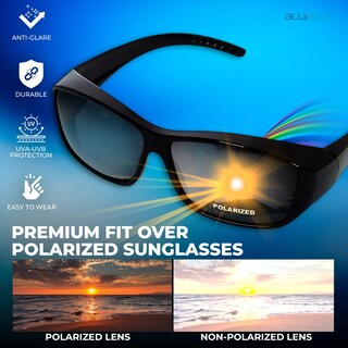 Foto 2 | Foto 2 | Gafas De Sol Fit Over Con Protección Solar Polarizada Corte Azul Unisex - Venta Internacional.