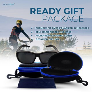 Foto 5 | Foto 5 | Gafas De Sol Fit Over Con Protección Solar Polarizada Corte Azul Unisex - Venta Internacional.