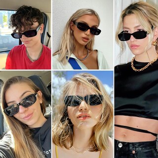 Foto 2 | Foto 2 | Gafas De Sol Tskestvy Retro Rectangle 90s Uv400 Para Mujeres Y Hombres - Venta Internacional.