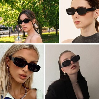 Foto 3 | Foto 3 | Gafas De Sol Tskestvy Retro Rectangle 90s Uv400 Para Mujeres Y Hombres - Venta Internacional.