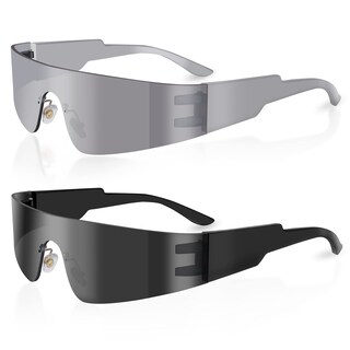 Foto 1 | Foto 1 | Gafas De Sol De Moda Milramtob Futuristic Wrap Around Y2k - Venta Internacional.