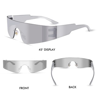 Foto 3 | Foto 3 | Gafas De Sol De Moda Milramtob Futuristic Wrap Around Y2k - Venta Internacional.