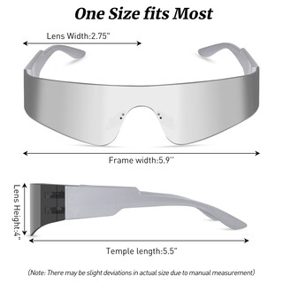 Foto 4 | Foto 4 | Gafas De Sol De Moda Milramtob Futuristic Wrap Around Y2k - Venta Internacional.