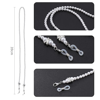 Foto 4 | Foto 4 | Cadena De Gafas Ocr De Acrílico Con Cuentas De Perlas Blancas Ocr Para Mujer - Venta Internacional.