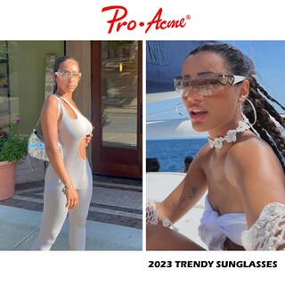 Foto 5 | Foto 5 | Gafas De Sol Pro Acme  Envolventes  Sin Montura  A La Moda De La Década De 2000 - Venta Internacional.