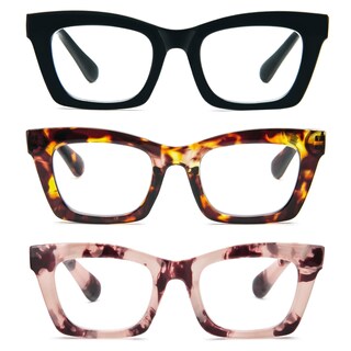 Foto 1 | Foto 1 | Gafas De Lectura Prtcslwd Estilo Oprah Cuadradas De Gran Tamaño Para Mujer - Venta Internacional.
